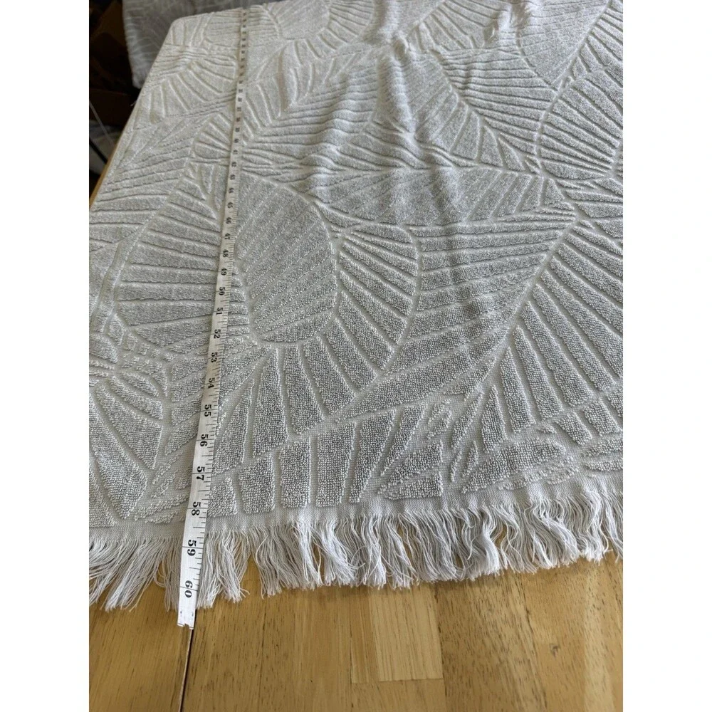 Anthropologie Slowtide Kalo Bath Towels Collection Set Of 2 Baby Blue 60”x30”EUC